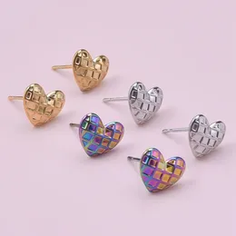 Hoop Earrings 6Pairs 304 Multiple Style Stainless Steel For Women Geometry Love/Oval/Sun Cute Hollow Earring Jewellery Fashion DIY Gift