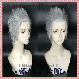 Game Devil May Cry 5 vergil Short Silver Grey Cosplay Wig263Y