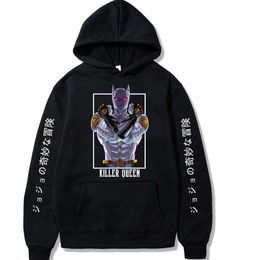 Japanese Anime Jojo Bizarre Adventure Killer Queen Anime Manga Hoodie Pullovers Tops Meruem Fashion Unisex Long Sleeves Winter