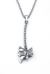 Chains Viking Men Pendant Necklace Nordic Mythology Silver Colour Design Rune Hatchet Bottle Opener Choker Charms6428288