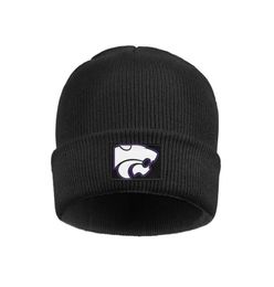 Fashion kansas state wildcats Basketball white logo Slouch Beanie Skull Hats Wool Marble Print USA flag Kansas State Wildcats Blac4339411