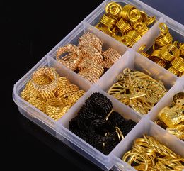 200pcs Hair Coil Dreadlocks Braid Rings Cuffs Beads Diy Accessories Jewellery Pendants Bead Cuff 2204097404448