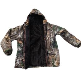 Jackets Autumn Winter Warm Fleece 3d Camouflage Hunting Jacket Ghillie Suit Tactical Hiking Fishing Clothes Men Waterproof Hooded Jacket