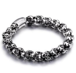 Fashion retro gold skull bracelets big style men charm stainless steel bracelet jewelry for men hg127206864
