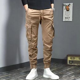 Pants Jogger Pants Men Autumn Khaki Pants Casual Streetwear Men Trousers Pure Cotton Plus Size Skinny Pants Plus Size Japan Style