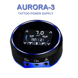 Machine Upgrade Tattoo Power Supply Hine Tattoo Aurora 3 Colourful Rotary Gun Tattoo Pen Tft Touch Screen Tattoo Battery Supplies New