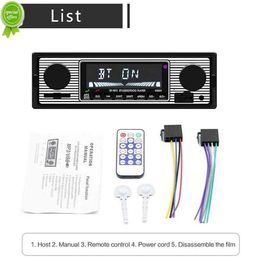 Electronics New Bluetooth Car Radio Vintage Dual Knob Mp3 Player Fm Tuner Stereo Usb Aux Classic Car Retro Audio Receiver Speaker Accessories