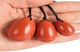 3pcsset Natural Red Jasper Yoni Egg Massage Stone for Women Kegel Exercise Narrowing Vaginal Muscle Ben Wa Ball4834850