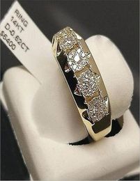 Sell Fashion Jewellery Wedding Band Ring 925 Sterling SilverGold Fill Pave White Sapphire CZ Diamond Popular Women Bridal Ring 1463822