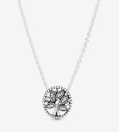 100 925 Sterling Silver Sparkling Family Tree Pendant Necklace Fashion Wedding Engagement Jewellery Making for Women Gifts4040278