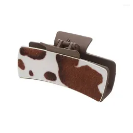 Hair Clips Cow Print Tooled Leather Clip Claw For Women Fashion Boutique Accessories Wholesale