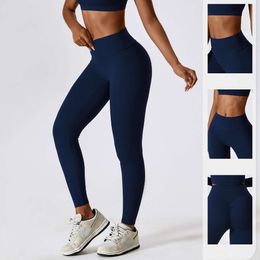 Lu Lu Align Leggings Pleated Women's Peach High Waist Hip Lift Pants Gym Running Push-up Stretch Quick Drying Soft Fitness Sportswear Yoga Lemon LL woman