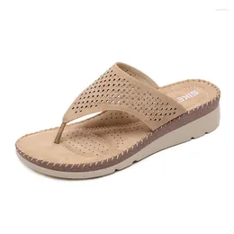 Sandals 2024 Fashion Summer Women Wedges Shoes Bohemia Style Sandalias Women's Comfortable Slip-on Flat Casual Walking