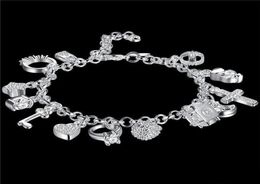 Whole fashionable women039s 925 sterling silver bracelet 925 silver bracelet Jewellery womens accessoires 3312123