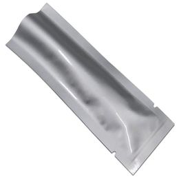 Silver Pure Aluminum Foil Package Bag Mylar Heat Sealing Snack Storage Pouches Grocery Crafts Packing Bags Qahtl Dmixl