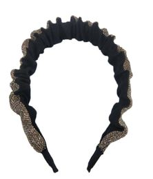 Designer Headbands summer noble sense Elastic full diamond hairpin hairband fashion retro hairring fold hair accessories women06458335