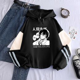 Bungo Stray Dogs Japanese Anime Hoodies Dazai Osamu Vintage Manga Caroon Streetwear Long Sleeve Men Women Sweatshirts Clothes