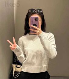 Women's Sweaters Designer Brand 2023 Early Spring New Embroidered Knitted Sweater Fabric with Soft Breathable and Comfortable Yarn Texture AE26