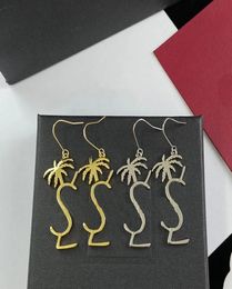 Luxury Designer Earrings 925 Silver Palm Tree Earrings Gold Ear Ring Classic Dangle Y Earing Designers Jewellery Charm Hoops Orecchi8480548