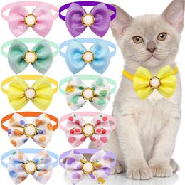 Dog Apparel 50pcs Bulk Bow Tie Fashion Pet Bowknot For Dogs Pets Bowties Collar Grooming Accessories Small Cats