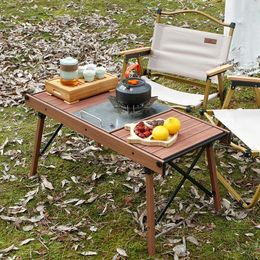 Camp Furniture Garden Camping Table Folding Outdoor Patio Coffee Bar Dining Storage Box Picnic Mesa Plegable Postmodern