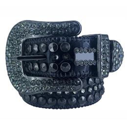 Designer Belts Women Men Belt Rhinestone Rivet Leather Belt Fashion Rock Strap 18 Colors With Bling Diamonds9188472