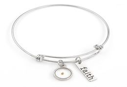 VILLWICE real mustard seed bangle bracelets faith as small as a mustard seed Jewellery for inspirational gift18244332