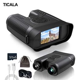 Telescope Binoculars TICALA 4K Night Vision Binoculars Full Colour 15X 600M Infrared Rechargeable Telescope for Hunting Camping Video RecordingL231226