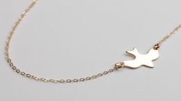 5PCS Gold Silver Tiny Soar Flying Bird Necklace Peace Dove Necklace Little llow Baby Bird Necklaces Abstract Necklaces8142836