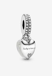 New 100 925 Sterling Silver Daughter Mother in Law Split Dangle Charm Fit Original European Charm Bracelet Fashion Jewelry Acc9348902