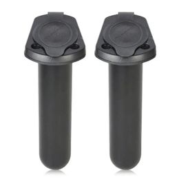 Accessories 2 Pcs Plastic Flush Mount Fishing Rod Holder Cap Gasket Kayak Boat Canoe Tackle