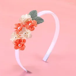 Hair Accessories Cute Hairband Kids Princess Headwear Boutique Triple Satin Flowers With Pearl Head Hoop For Girls Headband