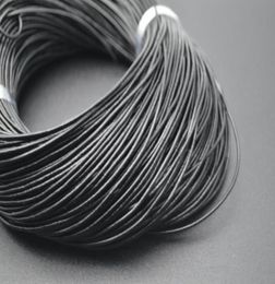 100mlots 1mm 15mm 2mm Black Coffee Real Leather Round Cord Genuine Leather Cords String RopeDIY Jewellery Accessory4509235