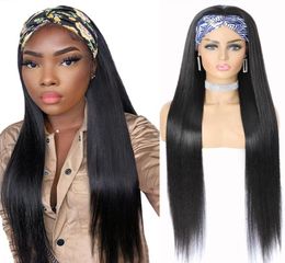 Synthetic Wigs Long Straight Headband Wig Heat Resistant Women039s BlackBlondered Hair For Women Daily Use2911852