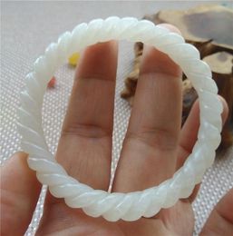 HXC Woman Natural hetian jade handcarved bangle bracelets women jade bangles jadeite jade Jewellery bangle2849784