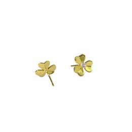 Vans Cleef Designer Earrings Women Original Quality Charm Gold Earrings Gold Womens Simple Earrings Smooth Flower Earrings