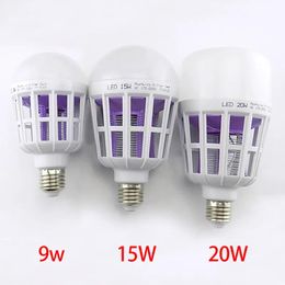 Lamps 9W 15W 20W LED Mosquito Killer Bulb lamps 2 In 1 LEDs Bulbs Light E27 For Indoor Home Anti Mosquitos Repellent Bug Zapper AC 175~2