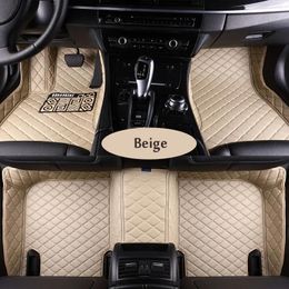 Carpets Leather Custom fit car floor mats for Cadillac ATS CTS XTS SRX SLS Escalade 3D carstyling all weather carpet floor liner