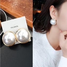 Stud Japan Vintage Simulated Pearl Earrings 2021 Design Temperament Ear Cuff Pendientes For Women All Match245R
