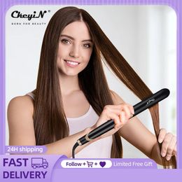 Straighteners Professional Hair Straightener Curler Hair Flat Iron Negative Ion Infrared Hair Straighting Curling Iron Corrugation LED Display