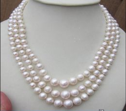 Pearl Multilayer Necklace Bridal Exaggerated Jewelry Cheongsam Accessories Positive Round Bead Chain Elegant Gradient Short Neckla9143378