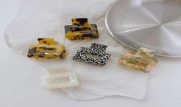 Korean Vintage Women Small Hairpins Acrylic tortoiseshell Square bath hair Claw clips For Girls Accessories3136927