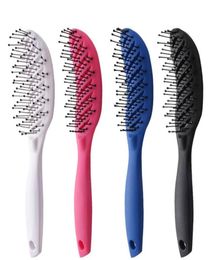 Portable Curved Antistatic Hair Massage Comb Wet Dry Dualuse Hairdressing Styling Brush Home Salon Styli sqcxAU9464853