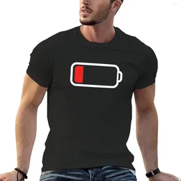 Men's Polos Low Battery | 1% T-Shirt Cute Tops Shirts Graphic Tees Black T For Men