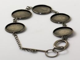 Beadsnice bracelet blanks lot bracelet pendants picture bracelet round blank base setting bezel base for 18mm round cabochons ID 16387993