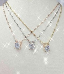 Kajia cow head diamond necklace women039s versatile fashion Mossan stone clavicle chain pendant accsori9290897