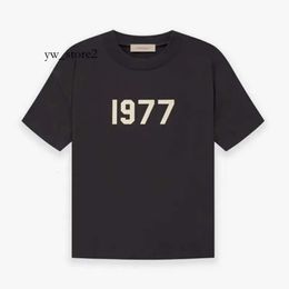 1977 Essentialls Shirt Vintage Short-sleeved Mens Designer T Shirts Fashion Essentialss T-shirt All Cotton FOG Double Line Essentialls 1723
