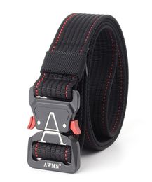 Canvas Military Belt Men Tactical Designer Belts For Jeans Trousers Casual Nylon Black Long Waist Belt Quick Release Cobra Belt1122760