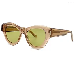 Sunglasses 2023 Cat Eye Women High Quality Acetate Frame Gradient UV400 Lens Shades