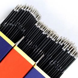 100 Pcs Black Red Blue 07mm Ballpoint Pen Refill School Stationery Office Writing Refills Supplies 231225